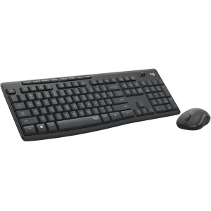 Logitech MK295 Combo de Ratón y Teclado Inalámbricos, Disposición QWERTY US Internacional, Gris