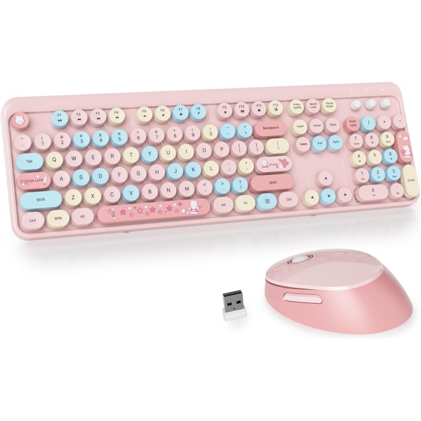 1729148195 SOLIDEE Combo de raton y Teclado inalambricos104 Teclas Teclado Estilo