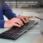 CHERRY STREAM DESKTOP COMFORT, Set de Teclado y Ratón Inalámbrico, Disposición Alemana (QWERTZ), 2,4 GHz, Teclas Silenciosas, Ratón Ergonómico, Blanco-Gris - Imagen 2