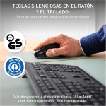 CHERRY STREAM DESKTOP COMFORT, Set de Teclado y Ratón Inalámbrico, Disposición Alemana (QWERTZ), 2,4 GHz, Teclas Silenciosas, Ratón Ergonómico, Blanco-Gris - Imagen 6