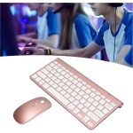Juego de Teclado y Ratón, Teclado de Oro Rosa, Botón de Silencio Ultrafino Inalámbrico, Tecla USB para Dispositivo de Mano, Oficina, Hogar, Teclado, Oro Rosa (Oro Rosa) - Imagen 5