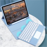 VLEAQC Funda con Teclado Retroiluminado para Samsung Galaxy Tab A9 Plus 11" 2023 (SM-X210/X216/X218), Cubierta Protectora Delgada con Teclado Táctil Inalámbrico y Ratón,Rosado - Imagen 4