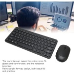 Combo de Ratón y Teclado Inalámbrico, Teclado Impermeable de 78 Teclas con Ratón Ergonómico Silencioso para Oficina en Casa (Tapa de Tecla Redonda Retro) (Negro) - Imagen 2