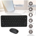 Combo de Ratón y Teclado Inalámbrico, Teclado Impermeable de 78 Teclas con Ratón Ergonómico Silencioso para Oficina en Casa (Tapa de Tecla Redonda Retro) (Negro) - Imagen 7