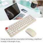 Topiky Combo de Teclado y Mouse Inalámbricos, Receptor USB Inalámbrico de 2.4 G, Teclado Retro y Mouse Silencioso para Computadora con Windows PC Notebook (Beige) - Imagen 3
