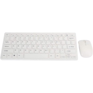MDWZH Teclado y Raton Juego De Teclado Y Ratón Inalámbricos, Combinación De Teclado Y Ratón, Juego De Oficina Plug and Play Combo de Teclado y Ratón(White)
