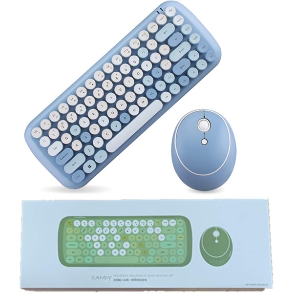 1729378413 XYLXJ Teclado Computadoras Accesorios 24G Teclado Inalambrico Juego de Raton