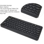 Combinación de Teclado Y Ratón Inalámbricos de 2,4G, Ratón Ergonómico Silencioso de 78 Teclas Y Teclado Redondo Retro para Ordenador Y Portátil(Negro) - Imagen 6