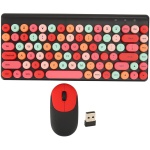 Teclado Inalámbrico, Colorido Teclado y Ratón Inalámbricos 86 (Black) - Imagen 6