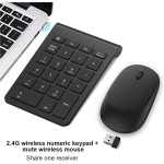OKJHFD Combinación De Teclado Y Ratón Inalámbricos, Juego De Ratón Inalámbrico Con Teclado Digital Ultrafino Inalámbrico De 22 Teclas Sin Interruptor Para Computadora, Escritorio, PC, Computadora Port - Imagen 2