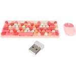 Bewinner Bonito Combo de Teclado y Ratón Inalámbricos, Teclado Inalámbrico Retro de 86 Teclas con Teclas Redondas, Juego de Teclado Colorido para Máquina de Escribir con Receptor USB para - Imagen 7