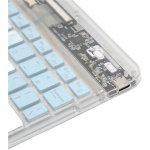 Haofy Combo Teclado-ratón, Práctico Combo Teclado-ratón Inalámbrico, Transparente, Ergonómico, 3 Modos, Conexión 2.4G para PC (Azul) - Imagen 9