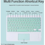 Teclado Funda para iPad Pro 11" 2022/2021/2020/2018 con Trackpad, 7 Color Retroiluminada QWERTY Español Ñ Blutooth Teclado con Ratón Inalambrico para iPad Pro 11", Rosa Con Retroiluminación - Imagen 6