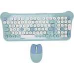 Teclado y Ratón Inalámbricos Teclado y Ratón Coloridos Sensibles Conexión Plug and Play 2,4G para 98 7 8 10 11 2000 (Blue) - Imagen 2