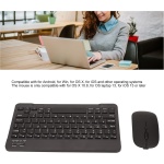 Combo Teclado y Ratón Inalámbrico, 2.4 GHz Bluetooth USB Transciever Cordless Mouse for iOS for Win Teclado Recargable 3 dpi Ajustable, Ratón Portátil Teclado Ergonómico - Imagen 2