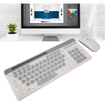 Juego de Ratón y Teclado Inalámbrico de Estilo Retro, Juego de Ratón y Teclado Inalámbrico de 2,4G para Oficina y Hogar (White) - Imagen 3