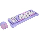 Teclado y Ratón Inalámbricos Teclado y Ratón Coloridos Sensibles Conexión Plug and Play 2,4G para 98 7 8 10 11 2000 (Purple) - Imagen 1