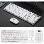 Teclado Inalámbrico para Juegos, Teclado y Ratón Inalámbricos 2,4 GHz Tipo C Recargable con Receptor para Ordenador Portátil (White) - Imagen 5