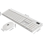 Teclado Inalámbrico para Juegos, Teclado y Ratón Inalámbricos 2,4 GHz Tipo C Recargable con Receptor para Ordenador Portátil (White) - Imagen 9