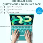 Magnético Funda con Teclado Trackpad para iPad 6ª gen 2018 /iPad 5ª gen 2017/iPad Pro 9.7/iPad Air 2/iPad Air 1, QWERTY Teclado Español Ñ Bluetooth Desmontable con Ratón y Portalápices, Verde Oscuro - Imagen 7