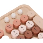 Combo de Teclado Y Mouse Inalámbricos, 104 Teclas Ergonómico Lindo Juego de Teclado Y Mouse para Juegos de Escritorio para Niñas para Juegos de Trabajo en la Oficina en el Hogar,(té de la leche) - Imagen 8