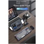 Sujurio Teclado y RatóN InaláMbricos Bluetooth con Teclas Redondas, Aptos para Tabletas y PortáTiles, Color - Imagen 2