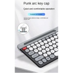 Sujurio Teclado y RatóN InaláMbricos Bluetooth con Teclas Redondas, Aptos para Tabletas y PortáTiles, Color - Imagen 5