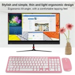 ciciglow Sistema de Teclado de Ratón Inalámbrico con Microreceptor de 3 Velocidades, Diseño Ergonómico para Juegos de Oficina (Traje Rosa inalámbrico) - Imagen 7