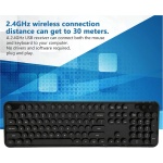 Septpenta Combo de Teclado y Ratón Inalámbricos, Ratón con Teclado Ergonómico de Tamaño Completo 2.4G, Teclado Punk Vintage, 104 Teclas, Plug and Play para PC, Computadoras de Escritorio - Imagen 2