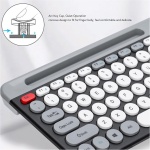 Juego de Ratón y Teclado Inalámbrico, Juego de Ratón y Teclado Inalámbrico para Ordenador Estilo Retro Recargable Modo Doble 4 Canales para Oficina (Black) - Imagen 3
