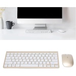 Ratón Ergonómico Portátil Combinado De Ultraslim para El Ordenador Portátil Teclado Inalámbrico Y Ratón Inalámbrico, Ratón Combinado del Teclado De 2,4g USB(Dorado) - Imagen 2