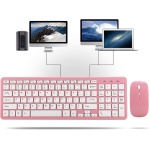 Cuifati Juego de Teclado y Ratón Inalámbrico con Diseño Ergonómico, Ligero y Fino, Elegante y Sencillo, Microreceptor de 3 Velocidades, Adecuado para Trabajadores de Oficina y Juegos - Imagen 3