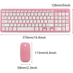 Cuifati Juego de Teclado y Ratón Inalámbrico con Diseño Ergonómico, Ligero y Fino, Elegante y Sencillo, Microreceptor de 3 Velocidades, Adecuado para Trabajadores de Oficina y Juegos - Imagen 5