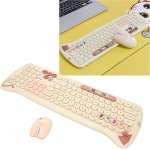 Juego de Teclado Inalámbrico, Teclado Ergonómico Inalámbrico, Ratón Combinado, Teclas Redondas de 2,4 GHz para la Familia - Imagen 4