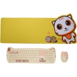 Juego de Teclado Inalámbrico, Teclado Ergonómico Inalámbrico, Ratón Combinado, Teclas Redondas de 2,4 GHz para la Familia - Imagen 6