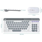 SUNXUE Teclado y RatóN InaláMbricos Bluetooth con Teclas Redondas, Aptos para Tabletas y PortáTiles, Color Negro - Imagen 8