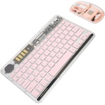 Combinación de Ratón y Teclado Inalámbrico, Combinación de Ratón y Teclado con Retroiluminación para Teléfono Móvil (Pink) - Imagen 8
