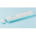 Teclado Ratón, Teclado Ratón Y Teclado Inalámbrico Bluetooth Combos Teclado Delgado Teclado Portátil para PC/Mac Negro Azul Rosa,Negro - Imagen 4