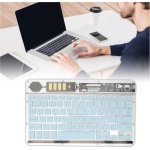 DAUZ Combinación de Ratón y Teclado Inalámbrico, Combinación de Ratón y Teclado de Conexión de Modo Práctico de 3 Modos para PC (Blue) - Imagen 3