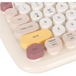 Combo de Teclado Inalámbrico y Ratón, Teclado Colorido de Máquina de Escribir de Tamaño Completo, Bonito Ratón óptico para Ordenador Portátil de Escritorio con Windows PC (Beige) - Imagen 8