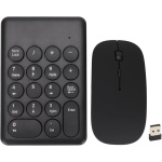 SUNGOOYUE Teclado Numérico Portátil Delgado de 2,4 GHz, Miniteclado Inalámbrico Negro, Conjunto Combinado de Ratón para Ordenadores Portátiles, Ordenadores de Sobremesa, Uso en Viajes y - Imagen 5