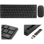 NIZUUONE Juego de Teclado Inalámbrico y Ratón Accesorios de Computadora Receptor USB 2.4G Teclado Ratón Caracteres Blancos y Azules Impresión de Pantalla Recubrimiento Anti-Ultravioleta - Imagen 7