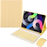Funda con Teclado Compatible iPad Pro 11 Pulgadas 5ª Gen M4 2024, Cover con Ranura para Lápiz, QWERTY Español Ñ Teclado Bluetooth Inalámbrico y Ratón Recargable para iPad Pro 11 2024, Amarillo - Imagen 1