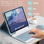 Funda con Teclado para 7,9" iPad Mini 5/4/3/2/1, Teclado Bluetooth inalámbrico Desmontable con Retroiluminación y Funda Protectora Delgada con Portalápices y Ratón, Verde Oscuro con Retroiluminad - Imagen 6