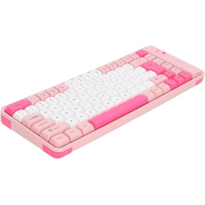 Juego de Teclado y Ratón, Combinación de Teclado y Ratón Inalámbricos con Diseño QWERTY de Suspensión Automática para Viajes (Pink)