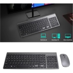 Trisar Combo de Teclado y Ratón Inalámbricos, Adaptador USB Silencioso Ultrafino de 2,4G para Teclado Inalámbrico y Ratón para el Trabajo (Gris Oscuro), Trisarsxq73n46wm-12 - Imagen 2