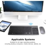 Trisar Combo de Teclado y Ratón Inalámbricos, Adaptador USB Silencioso Ultrafino de 2,4G para Teclado Inalámbrico y Ratón para el Trabajo (Gris Oscuro), Trisarsxq73n46wm-12 - Imagen 4