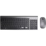 Trisar Combo de Teclado y Ratón Inalámbricos, Adaptador USB Silencioso Ultrafino de 2,4G para Teclado Inalámbrico y Ratón para el Trabajo (Gris Oscuro), Trisarsxq73n46wm-12 - Imagen 6