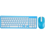 Teclado de Ratón Inalámbrico de 2,4G, Combo de Teclado y Ratón Resistente a la Decoloración Inalámbrico de 2,4G para Juegos de Ordenador con Transmisión de 10m (Blue) - Imagen 6