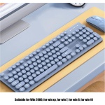 AMONIDA Juego de Teclado Inalámbrico, Combinación de Ratón y Teclado dpi Ajustable 2,4G Diseño Ergonómico Inalámbrico para el Hogar para Viajes para la Oficina (Azul) - Imagen 5